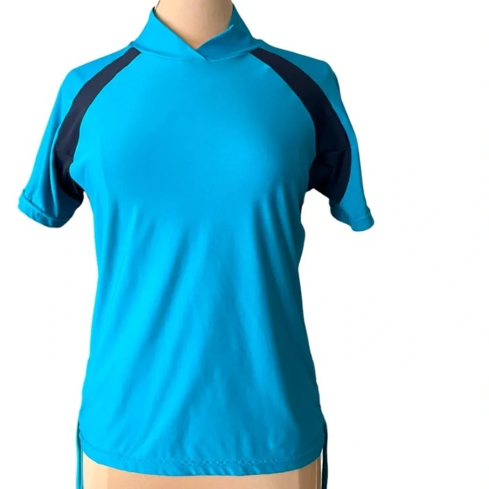 Greenbeanz | Blue Short Sleeve Rash Guard Jersey Womens size XL